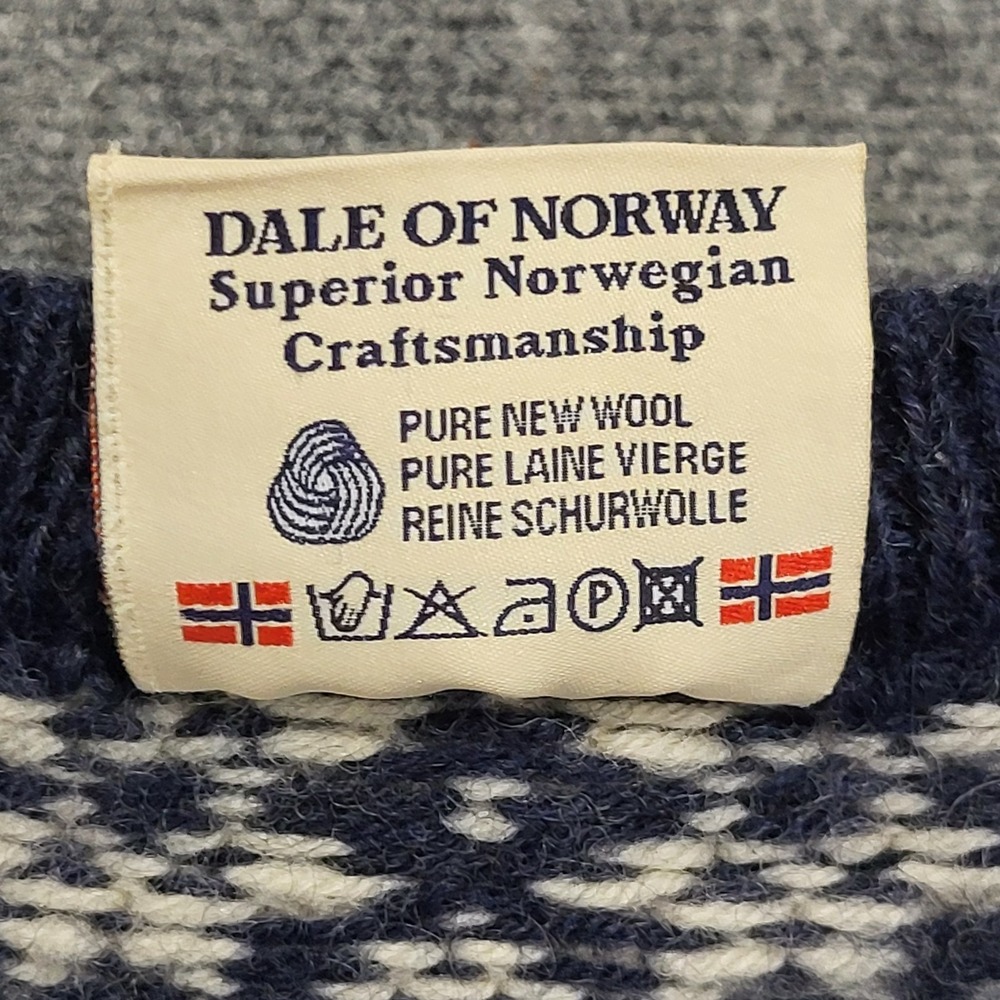Vintage 90s Dale Of Norway Cardigan Knitted Wool Sweater Men's Size X-Large - Picture 7 of 13